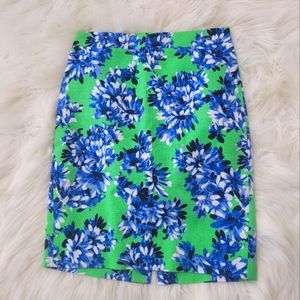 J. Crew Pencil Skirt Floral Size 00